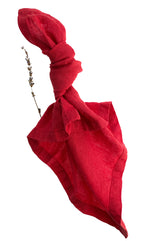 Red Linen Napkins, Set of 4 or Single Napkin